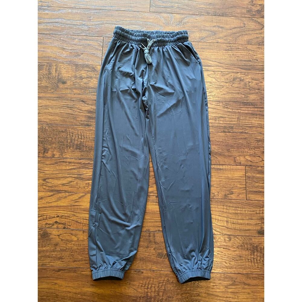 LUOGONGZI YOGA PANTS Grey Womens S Athletic Jogger Stretch Pockets NWT